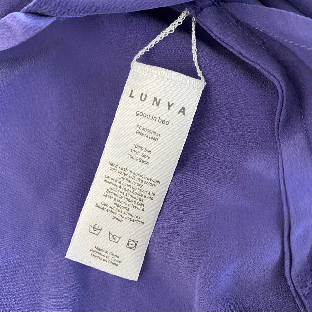 Lunya Washable Silk Robe Purple - Picture 3 of 5